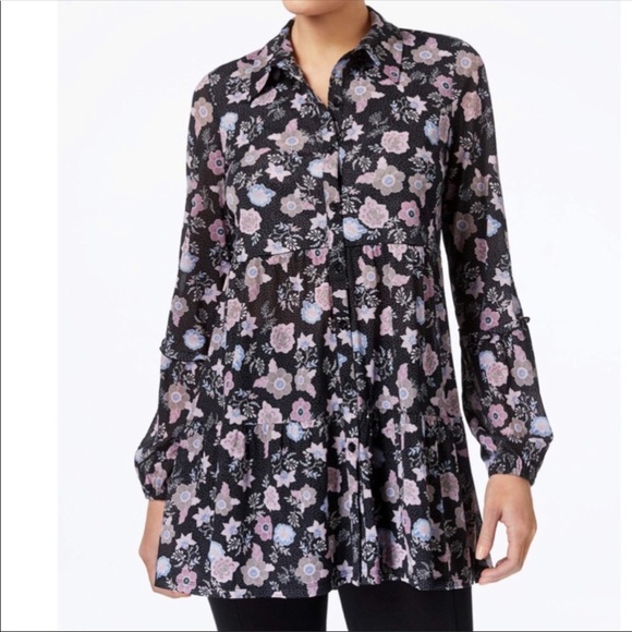 Style&co Floral Swing top - Picture 1 of 5